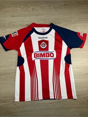 Reebok 2000s Chivas Guadalajara Liga MX Home Jersey Size Medium Youth Vintage